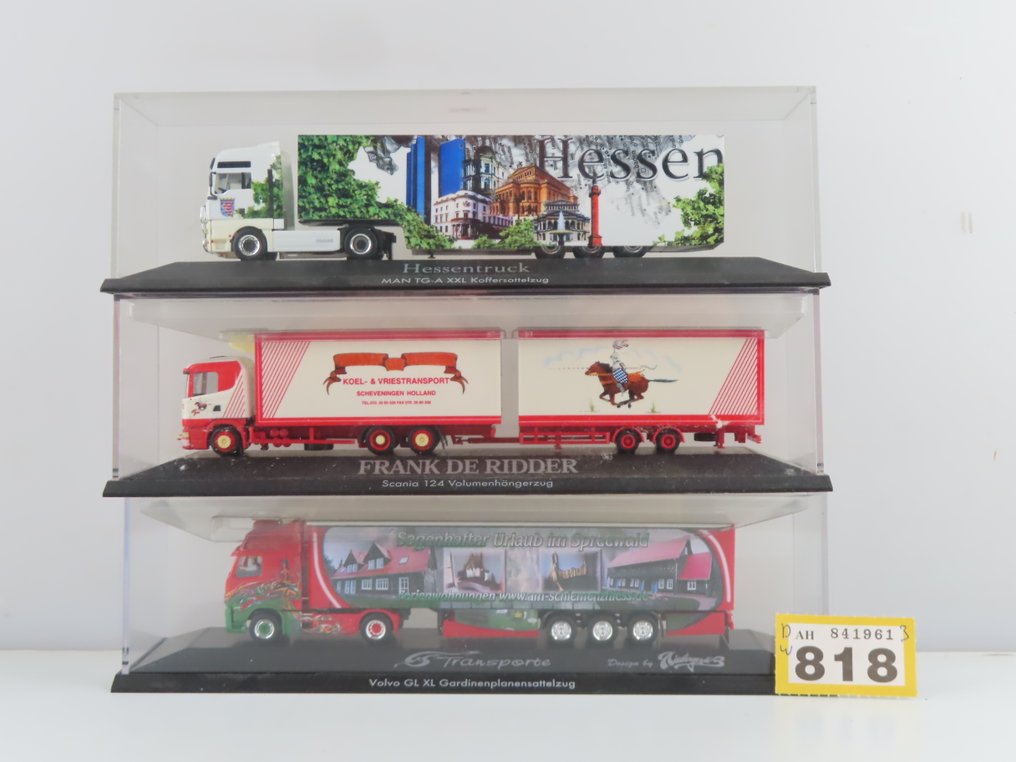 Herpa 1:87 - 1843 - 模型火车车辆 (3) - 3辆货车配挂车,‘特别版’ #1.0