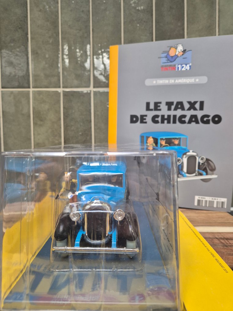 Édition Moulinsart 1:24 - 模型汽车 - Hachette - 丁丁汽车——芝加哥蓝色出租车——配有丁丁、米卢和司机的模型——收藏品 #3.2