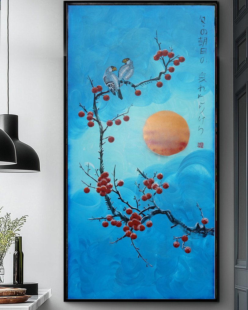 Ksavera - Japanese apple tree J433 - painting on XXL canvas 210cm #1.0