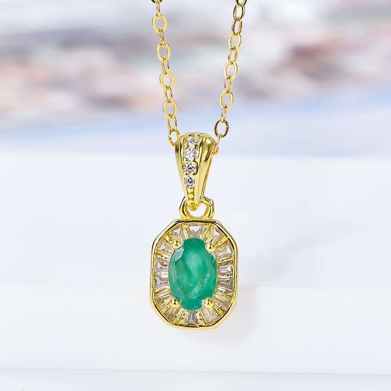 Sans Prix de Réserve - Ensemble de bijoux 3 pièces - 18 carats Or jaune, Argent - 1.70ct. tw. Émeraude #3.2