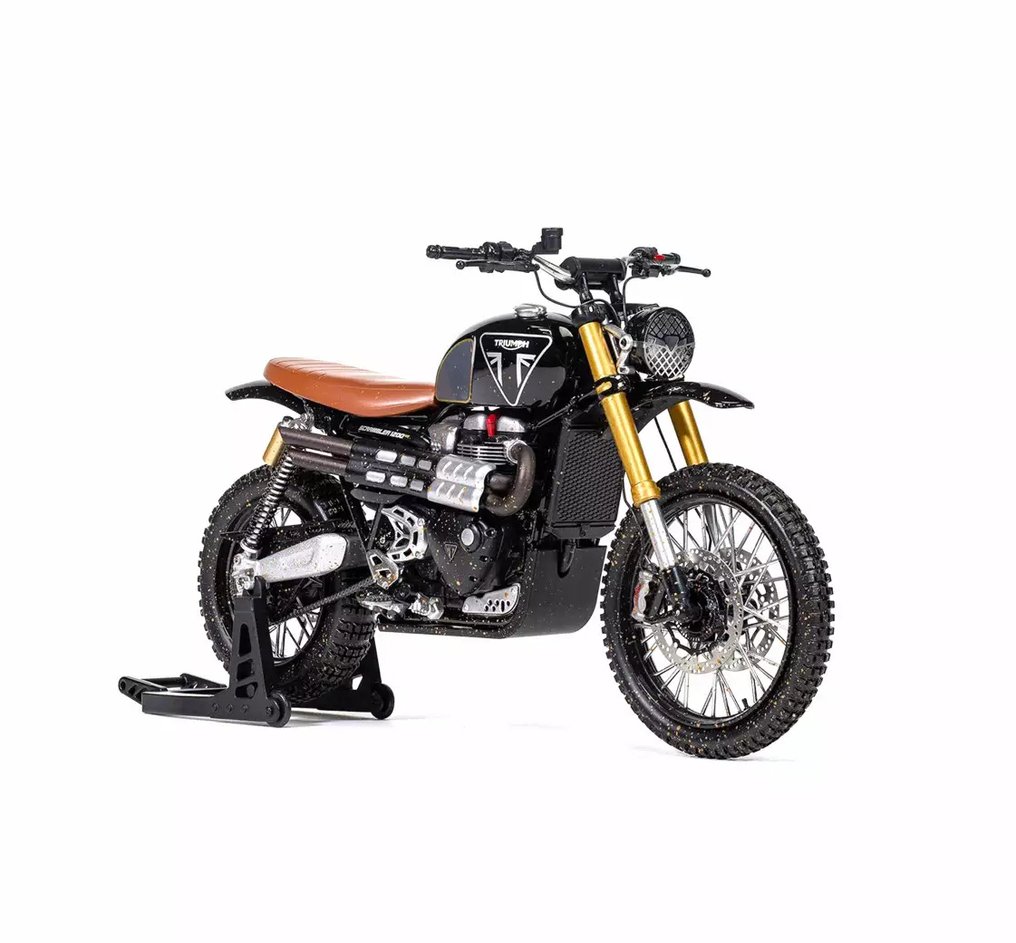 Norev, Corgi 1:12 - 模型摩托车 - Triumph Scrambler 1200XE Mourir peut attendre - James Bond 007 1/12 - 007 詹姆斯·邦德 《死亡可以等待》 #2.1