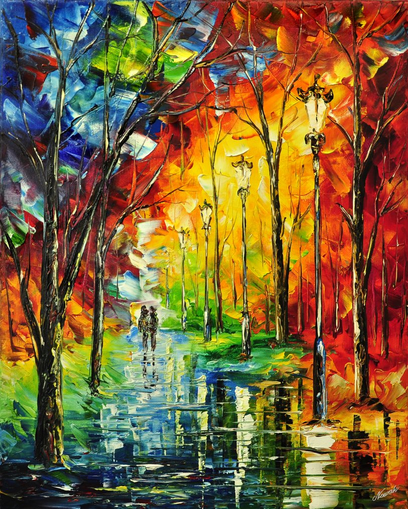 Olga Nowak (1956) - Evening in the park #1.0