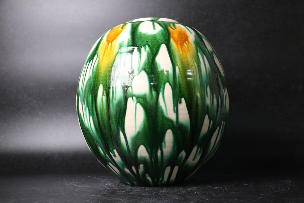 三彩釉陶瓷花瓶 - 陶瓷 - 清水保孝 Shimizu Yasutaka (1947-) - 日本 - 1900-2000 #3.2