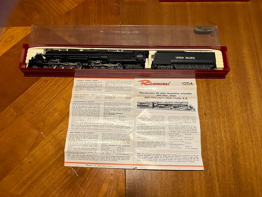 Rivarossi H0 - 1254 - 模型火車 (1) - Union Pacific的铰接蒸汽机车,带煤水车。驾驶室编号4005。手册和盒子。 - Union Pacific #1.0