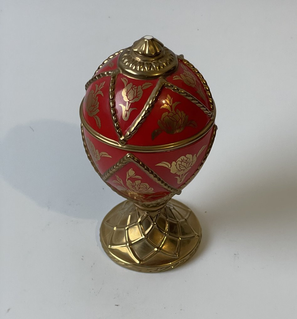 Αυγό Fabergé - τριαντάφυλλο - Πορσελάνη - μουσικό αυγό #1.0