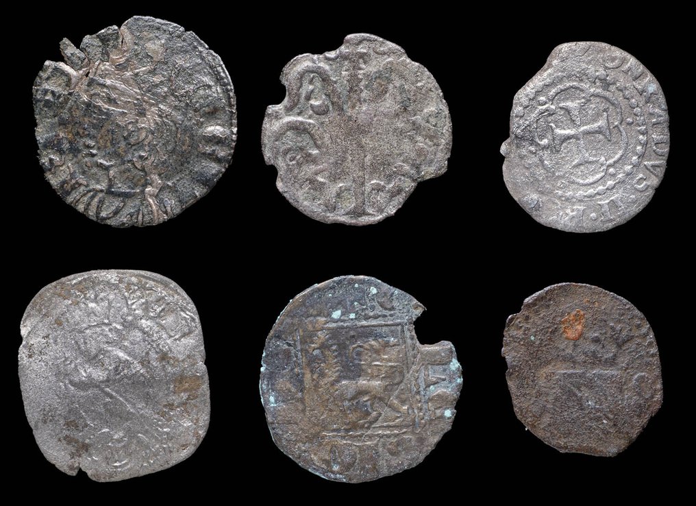 Kingdom of Castile. Lote de 6 monedas Medievales de vellón (No Reserve Price) #1.0
