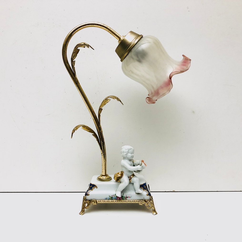Figurine table lamp - Biscuit porcelain #1.0