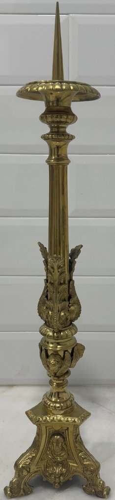 烛台 - 镀金青铜 - 教堂烛台 - 82厘米 - 7.5公斤 #1.0