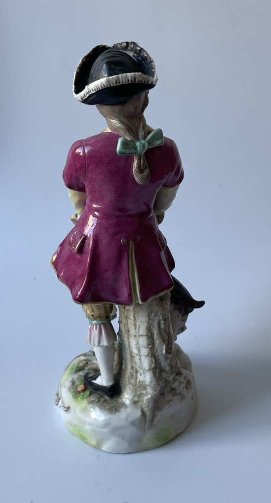 Sitzendorf - 雕像 - page au bouquetin - 瓷 #4.3