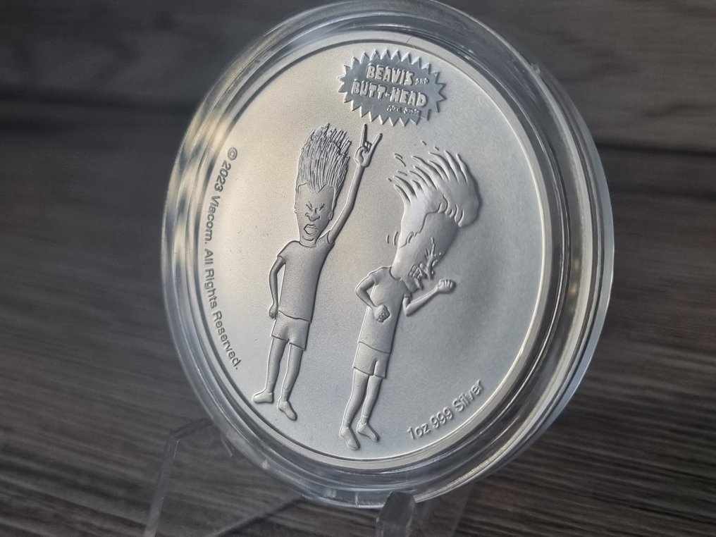 Niue. 2 Dollars 2023 Beavis & Butt-Head 30th Anniversary BU 1 oz .999% Silver coin (No Reserve Price) #1.0