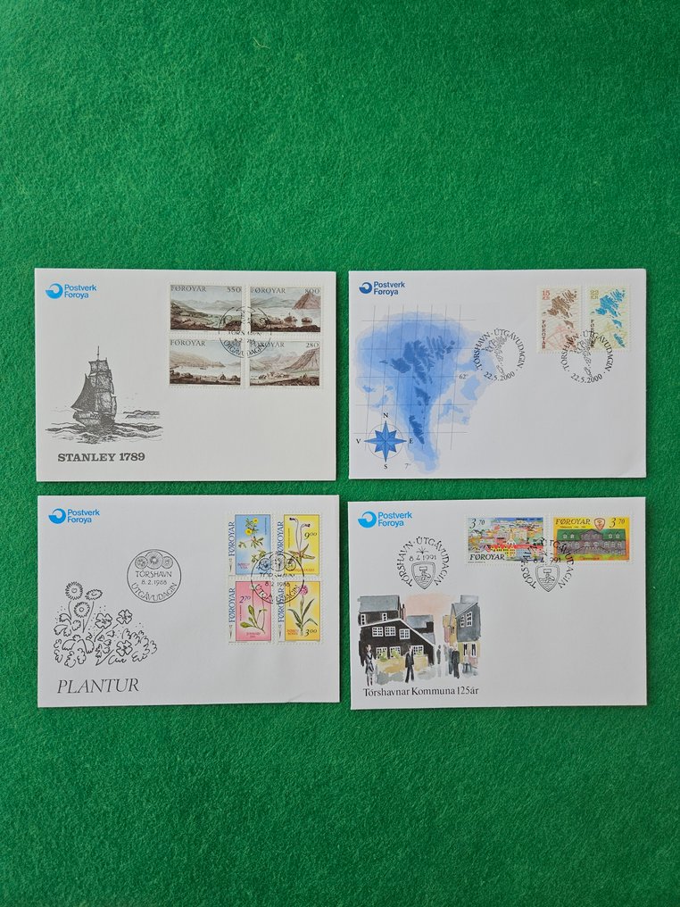 Σκανδιναβία 1918/2000 - Νήσοι Φαρόε, Γροιλανδία, Δανία, Νορβηγία, Σουηδία, 1,4 kg ή 215 Νορβηγικά FDC + Παλαιότερα γράμματα. #2.1