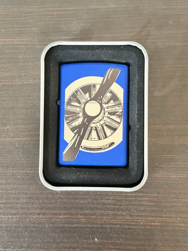 Zippo - A18-The origin of flight blue matt zippo - No Reserve Price - Lighter - Steel #1.0