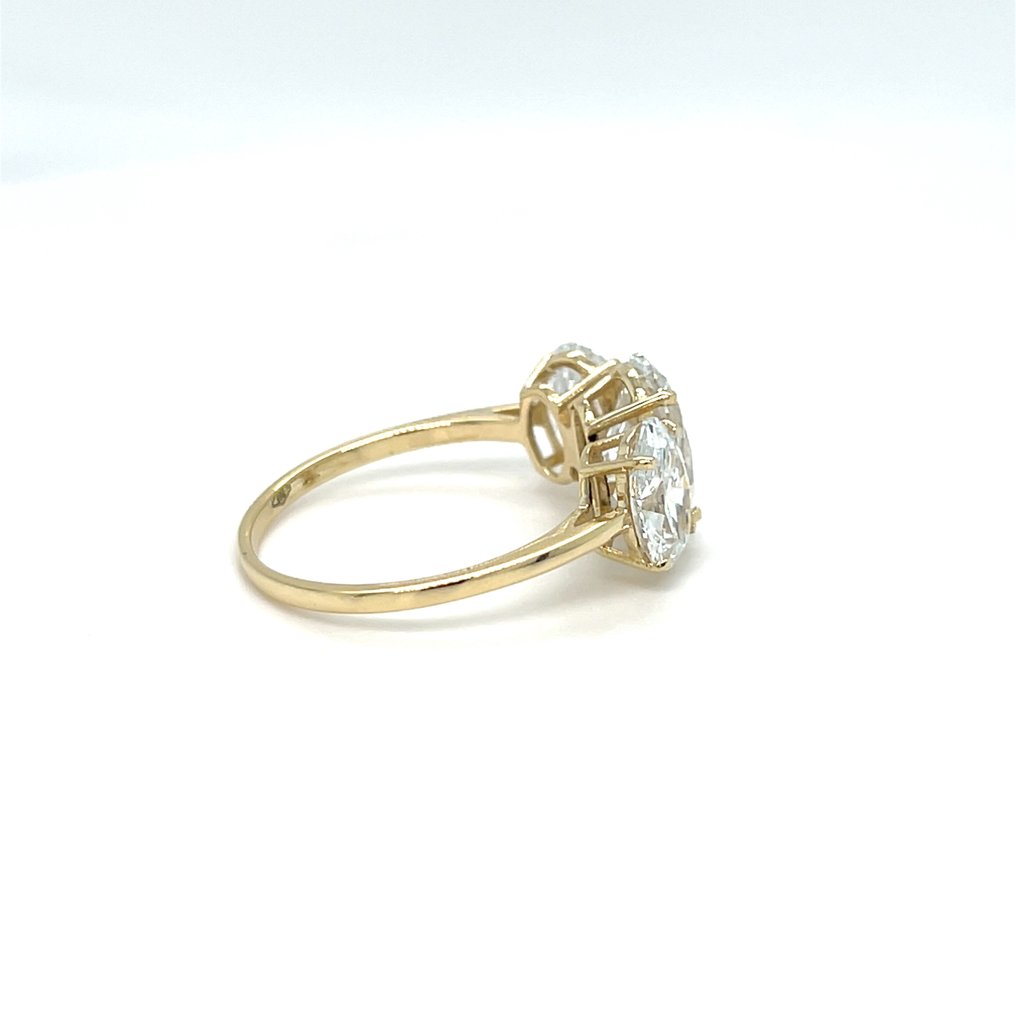 Ring - 14 kt Gelbgold - 4.06ct. tw. Diamant (Laborgezüchtet (Lab Grown)) - Diamant #4.3