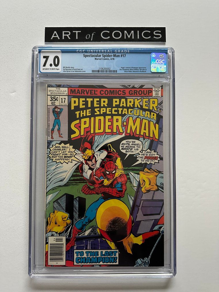 Peter Parker The Spectacular Spider-Man #17 - CGC 7.0 - Angel, Iceman, Rampage, Champions appearance - 1 Graded comic - First edition - 1978 #1.0