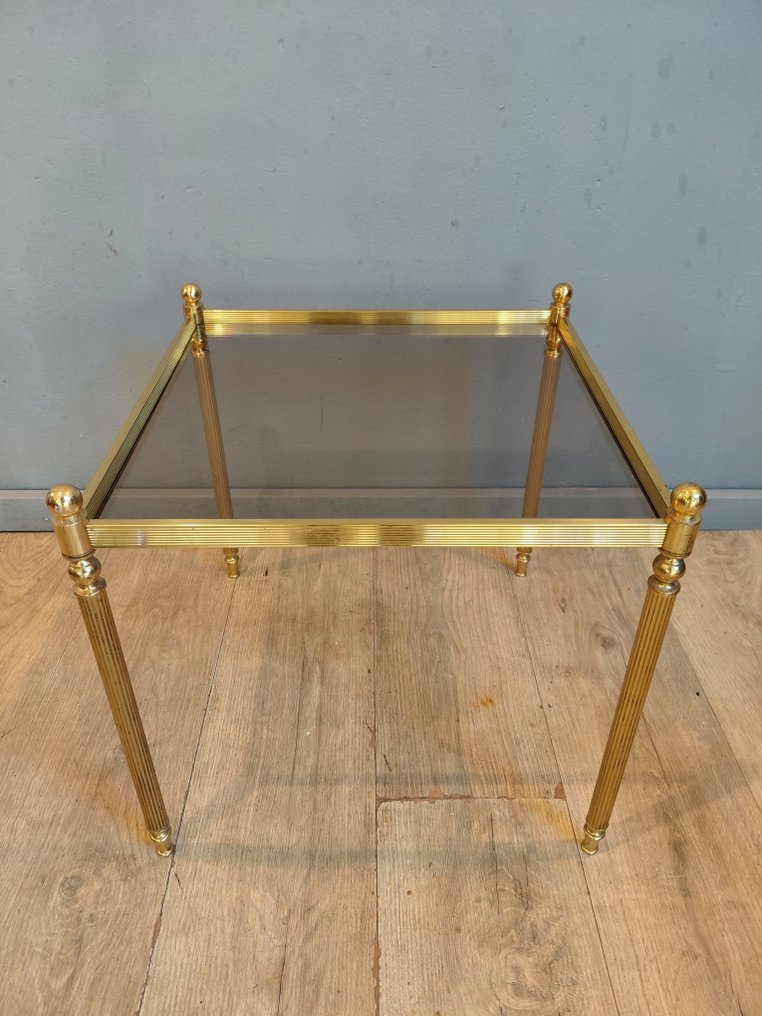 Indskudsborde (2) - Glas, Messing - To stykker #1.0