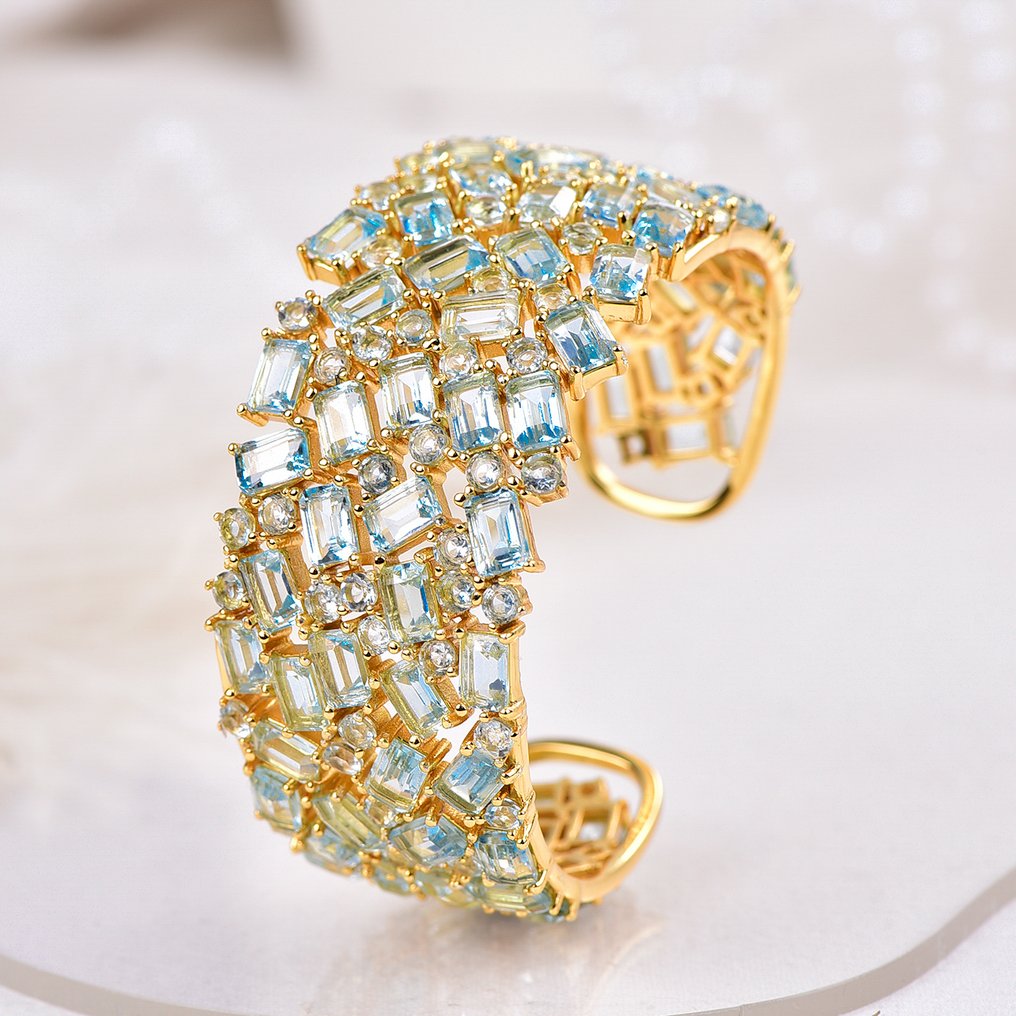 χωρίς τιμή ασφαλείας - Βραχιόλι Ασημί - Topaz - Πιστοποιημένο #1.0