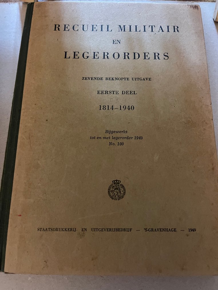 Netherlands - Lot of 6 Military & Government Books – Police, Cavalry, Voluntary Service, and Army Orders - Military accessories #3.2