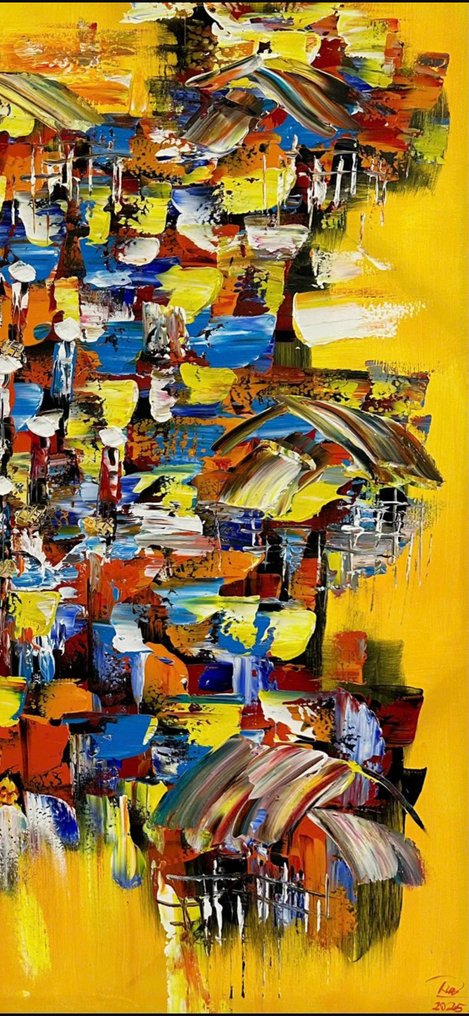 Nguyễn Văn Duy - Toits de la Ville 120 x 120 Vendu sans prix de réserve. #2.1