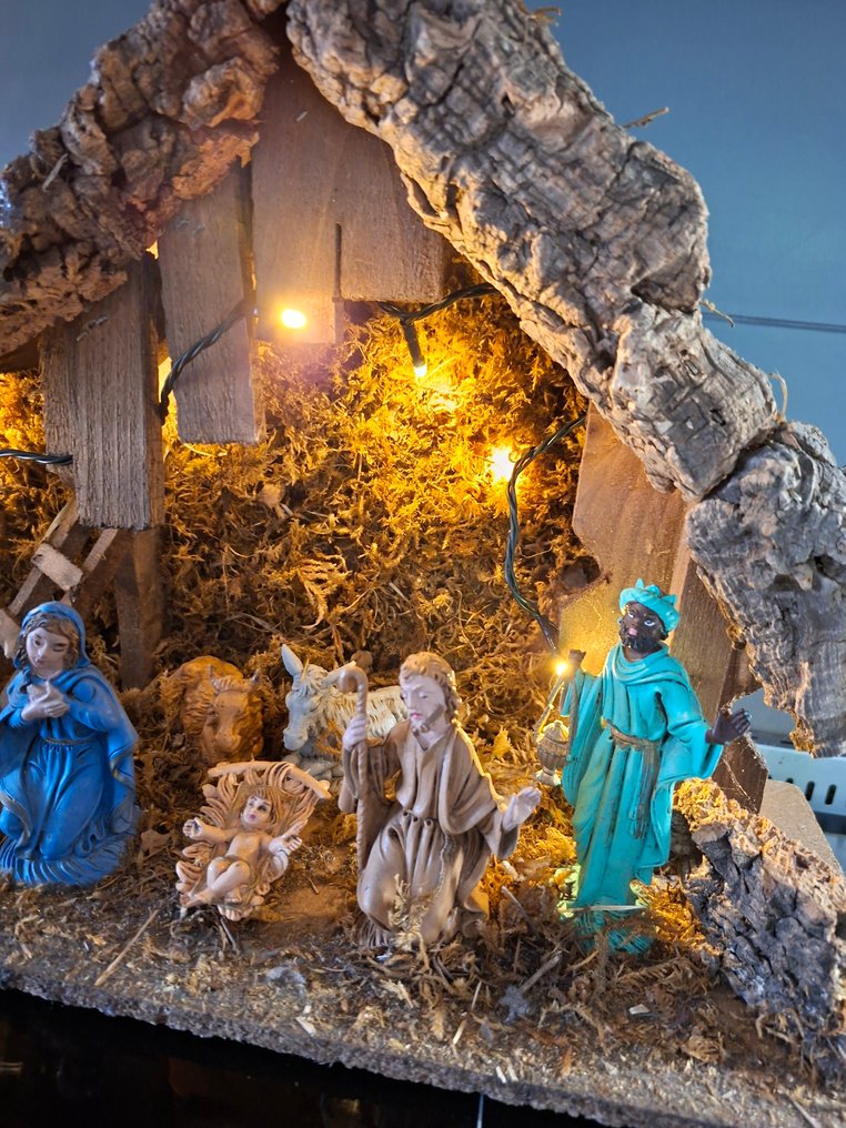 Kerststal - Juledekoration - Træ #1.0