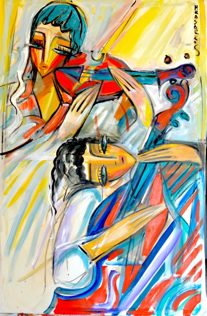 Hrasarkos (1975) - Harmonie - Tableau Grand Toile 75x115 cm - peinture à l'huile #1.0