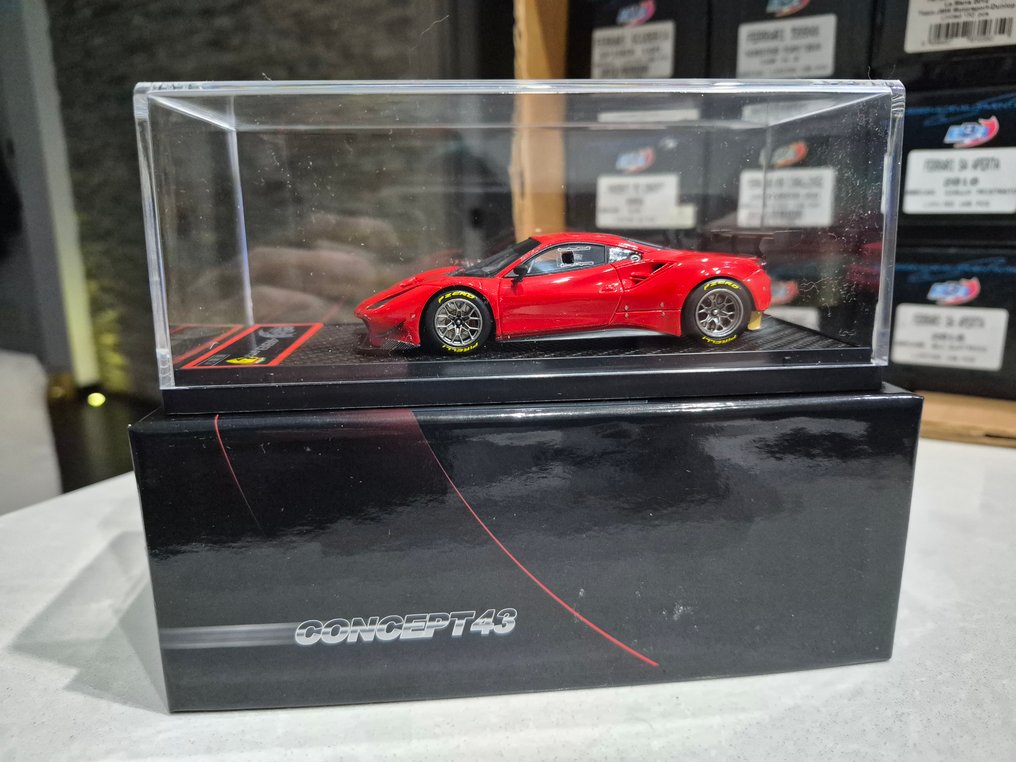 BBR 1:43 - Σπορ αυτοκίνητο μοντελισμού - Ferrari 488 GT3 Rosso Scuderia press Ltd. 24pz - BBRC180RS #1.0