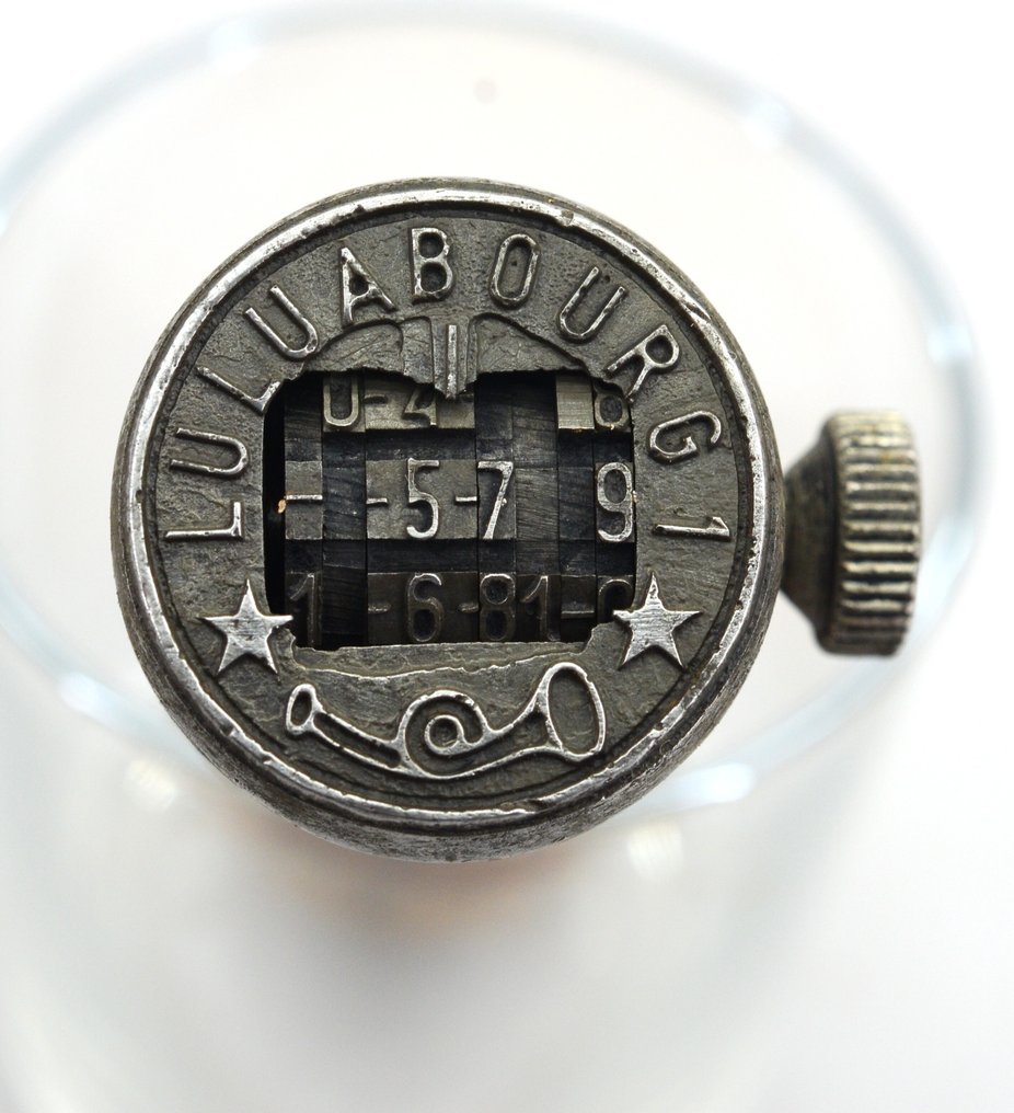 Carimbo dos correios - Carimbo de data original Luluabourg 1 - Congo Belga #1.0