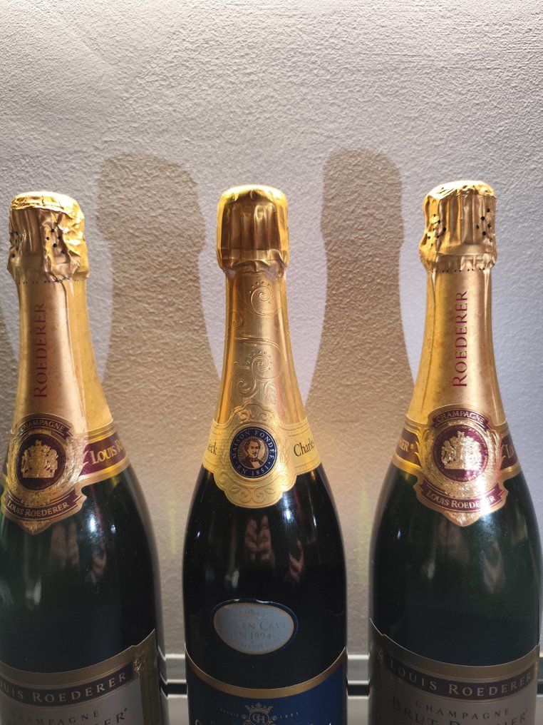 Louis Roederer, Charles Heidsieck, Brut premier Vintage , & Charles Heidsieck brut reserve mise en cave 1994 - Champagne - 3 Bottles (0.75L) #2.1