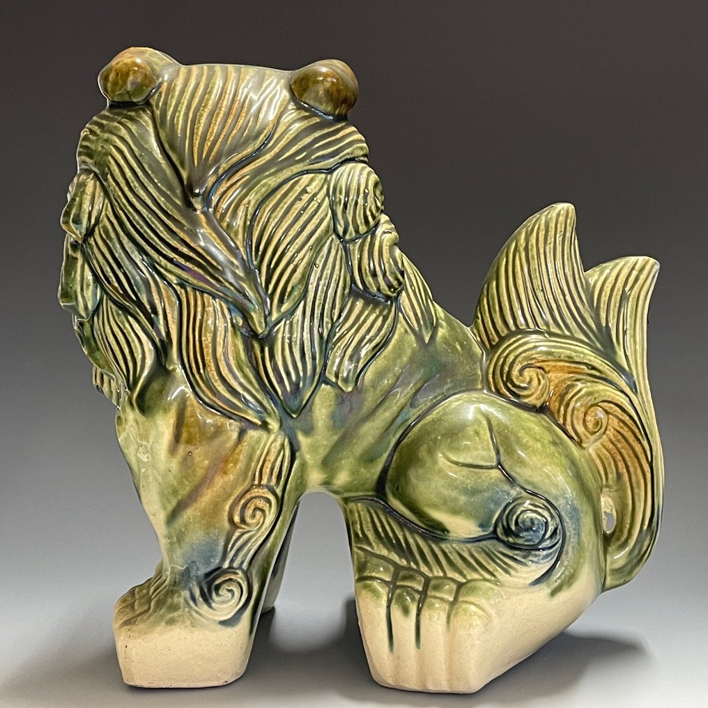 瓷器 - Okinawa Figurine - Shisa Shi Shi Dog | 狮子犬守护者 - 昭和年代(1926-1989)  (沒有保留價) #4.3