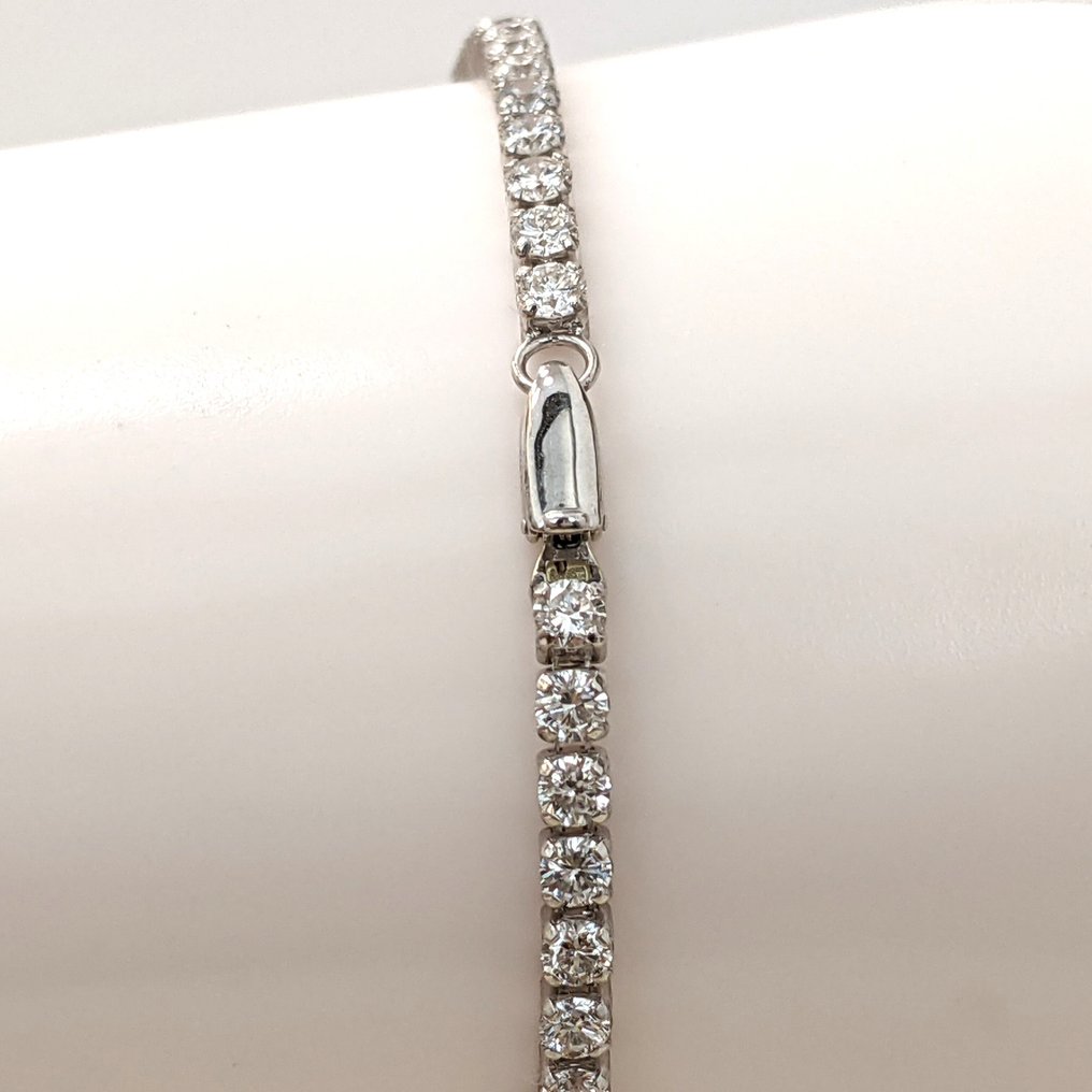 沒有保留價 - 網球手鍊 - 14 克拉 白金 - 2.82ct. tw. 鉆石 (實驗室培育) - D-E VVS IGI 认证 #1.0