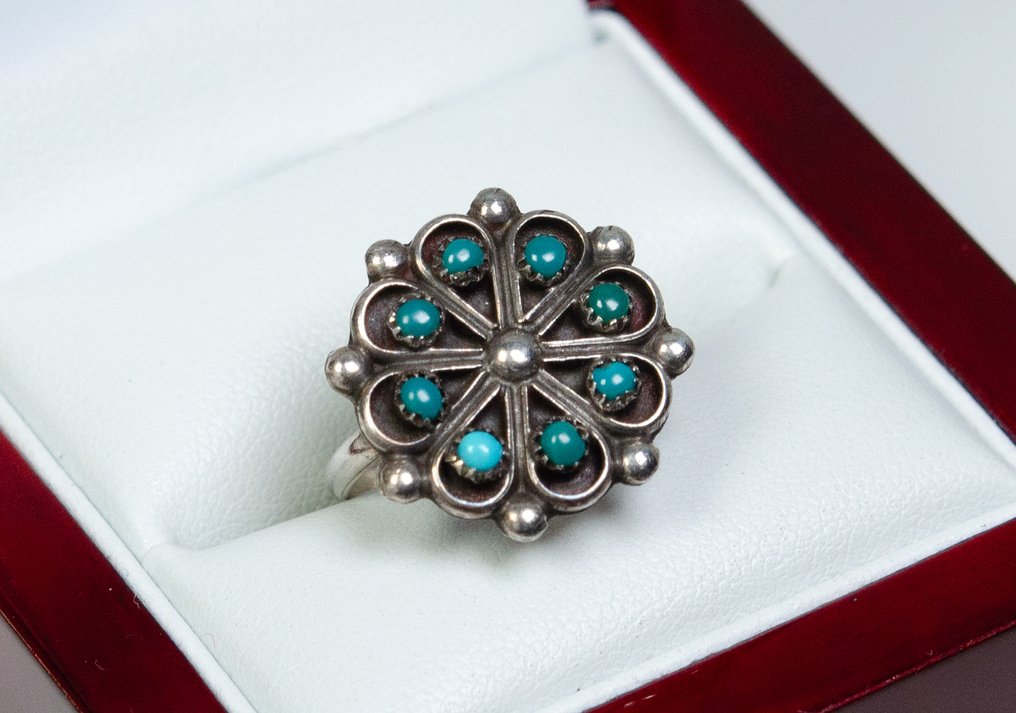 Δαχτυλίδι - Τυρκουάζ - Διαμάντια - Navajo - Î—Î Î‘  (χωρίς τιμή ασφαλείας) #3.2