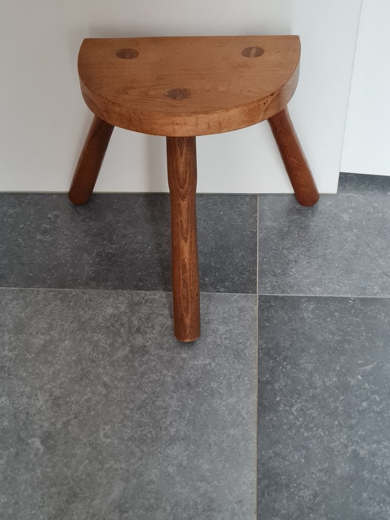 Σκαμνί - Σετ τριών ξύλινων σκαμνιών, καλαθιών γάλακτος, τραπεζιών για φυτά - Ξύλο #1.0