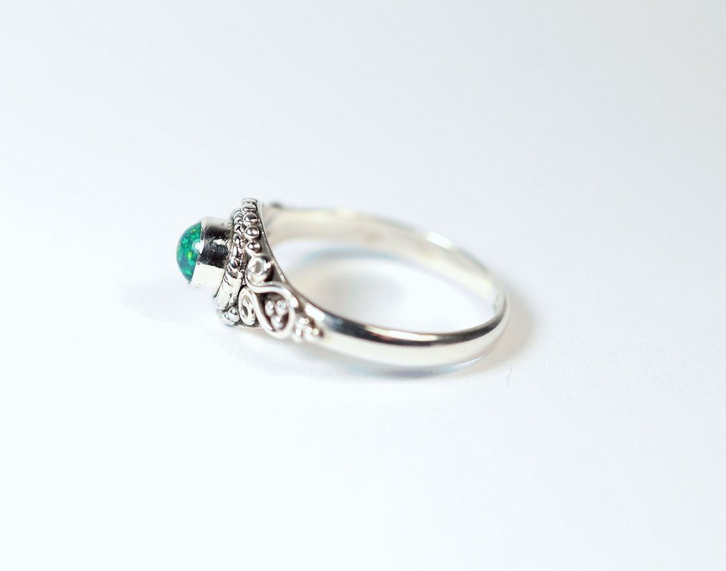 Schwarzer Chalama Opal Gyűrű / cabochon / új- 2.78 g - (1) #4.3