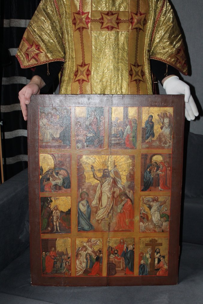 Ikon - Kristi opstandelse, helligdagskalender - Træ #1.0