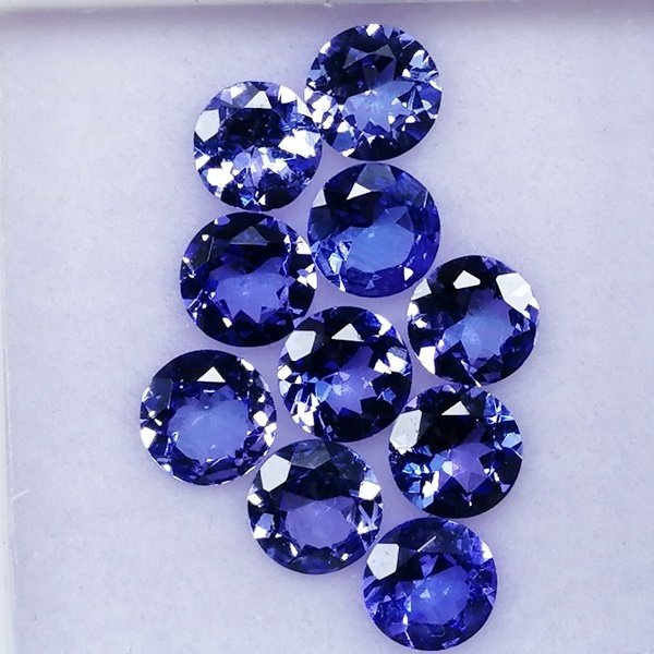 10 pcs  Βιολετί Τανζανίτης  - 3.28 ct - Instituto Gemólogico Español (IGE) #3.2