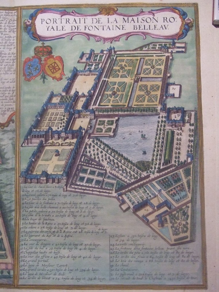 France - Paris, Château de Saint-Germain-en-Laye, Palace of Fontainebleau; Braun & Hogenberg - Portrait des Chasteaux Royaux de St. Germain en Laye - Portrait de la Maison Royale de Fontaine - 1601-1620 #2.1