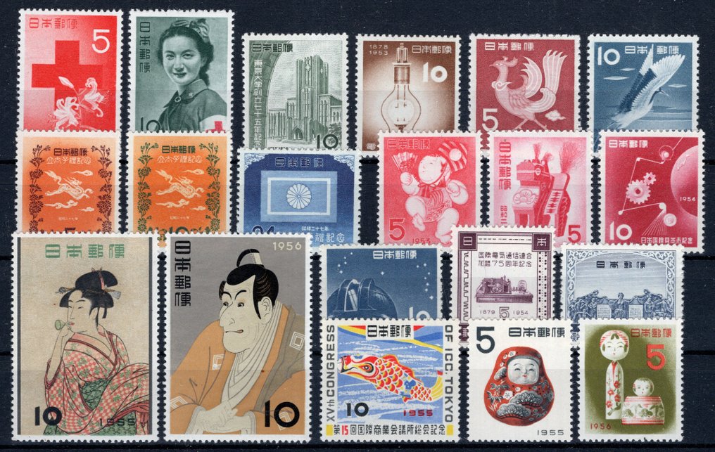 日本 1947/1955 - 美好的一局 **/MNH 支出 #3.2