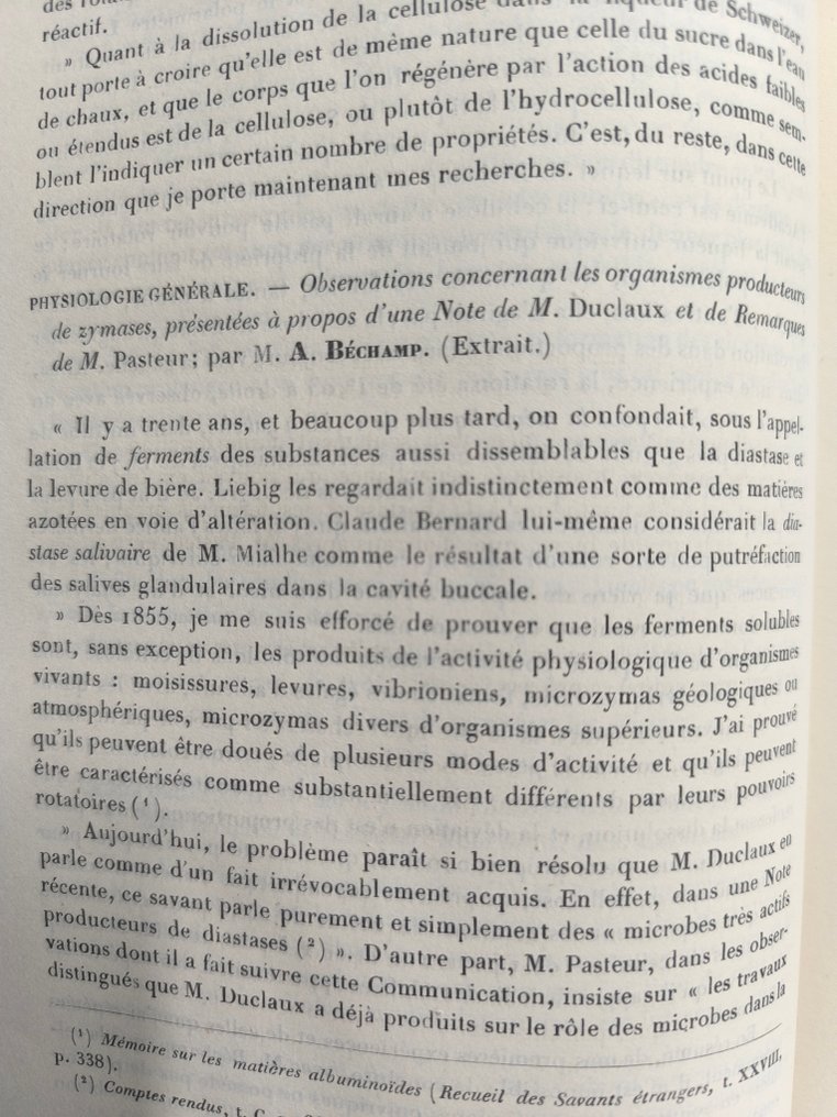 M.pasteur,M.Duclaux.A.Bechamp - Méthode pour prévenir la rage après morsure. Observation concernant les organismes producteurs de - 1885 #1.0