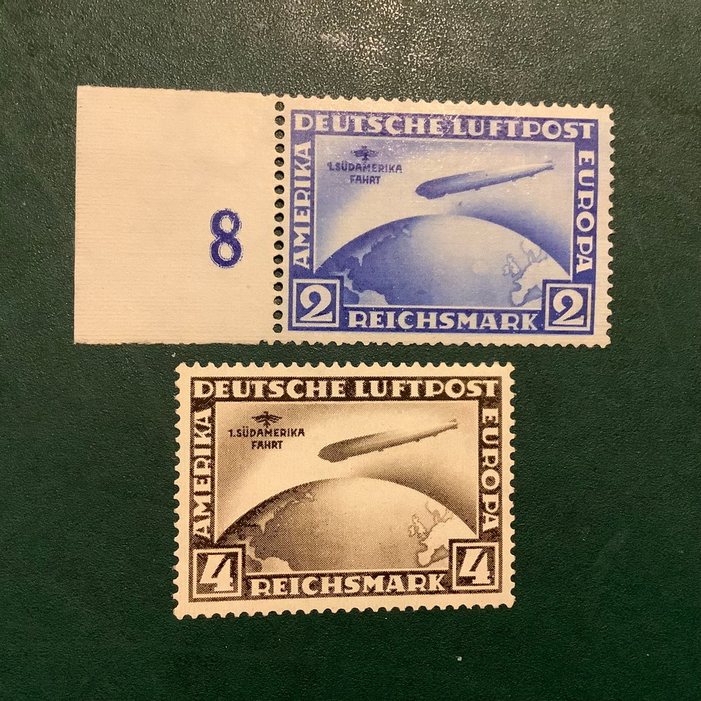 Império Alemão 1930 - Sem RP - Viagem à América do Sul com fotocertificado recente Balasse. - Michel 438/439 #4.3