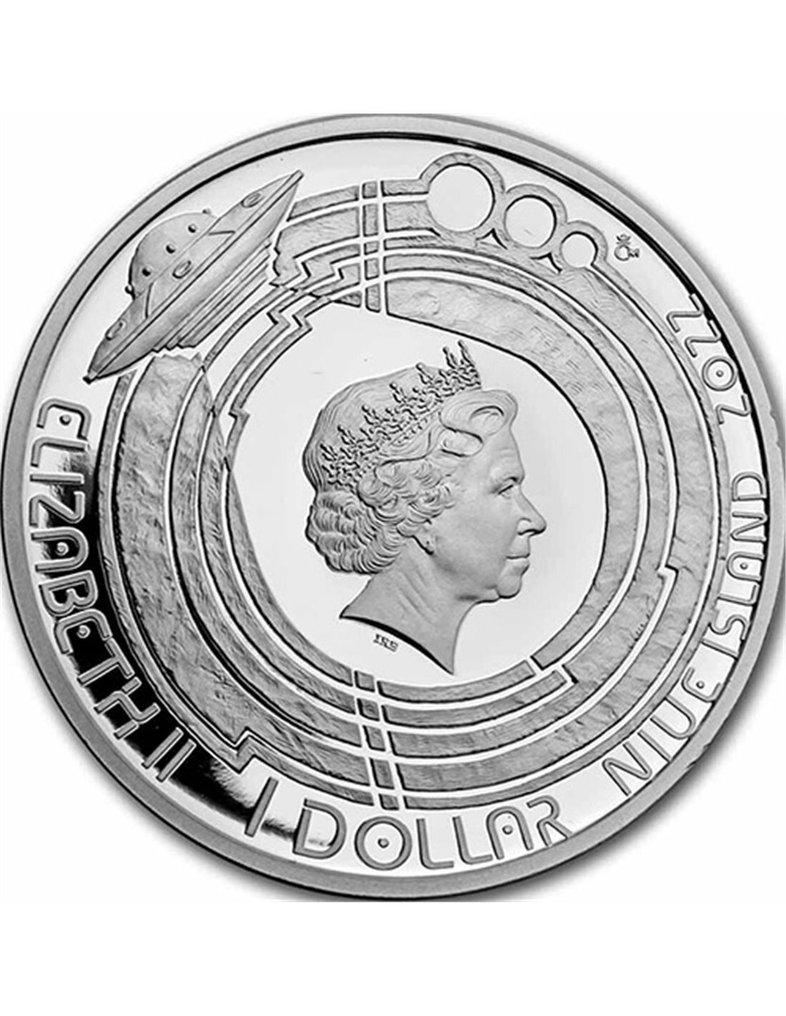 Niue. 1 Dollar 2022 1 oz Milky Way Series Sputnik I Satellite Proof Silver Coin #2.1