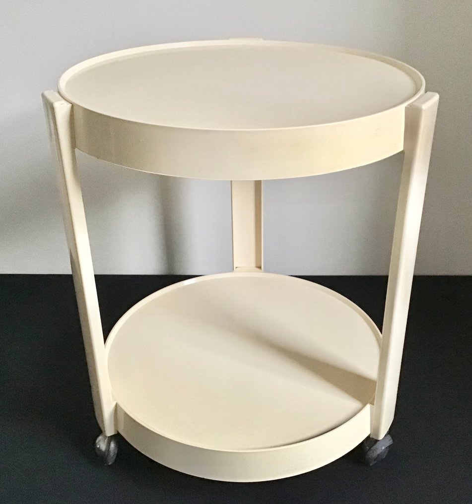 送食品的台车 -  - Jaren 70 硬塑料三轮手推车 #1.0