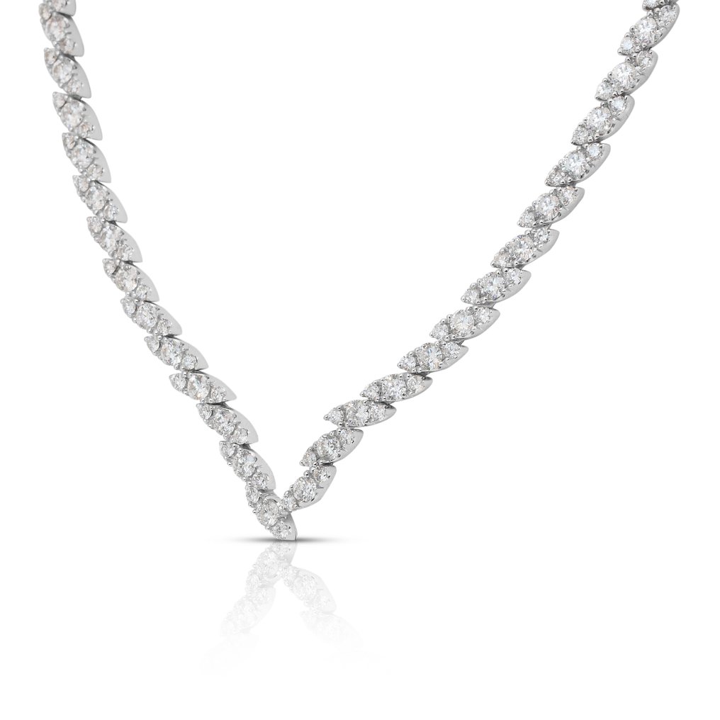 Colar - 18 K Ouro branco -  3.38ct. tw. Diamante (Natural) #4.3
