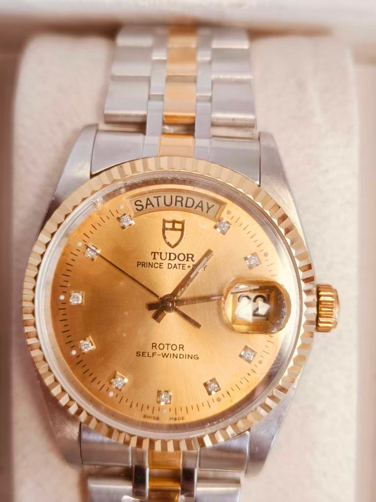 Tudor - Prince Date Day - Sem preço de reserva - 76213 Champagne Dimond Dial - Homem - 2000-2010  #2.1