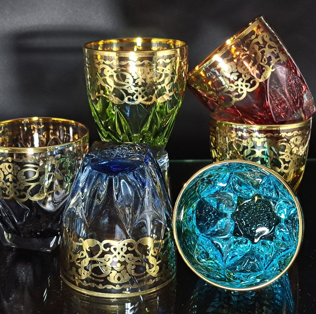 Artemisia - Drinking set (6) - Royal - Crystal, gold 24kt #1.0