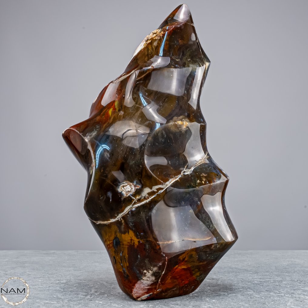 Φλόγα Jaspis-Achat – Φυσική τέχνη σε λαμπερούς γήινους τόνους. Φλόγα- 2824.72 g #3.2