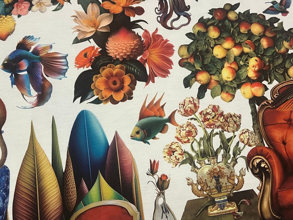 色彩爆炸:具有多样设计的棉质壁纸 - 室內裝潢織物 - 3 m - 2.8 m #3.2