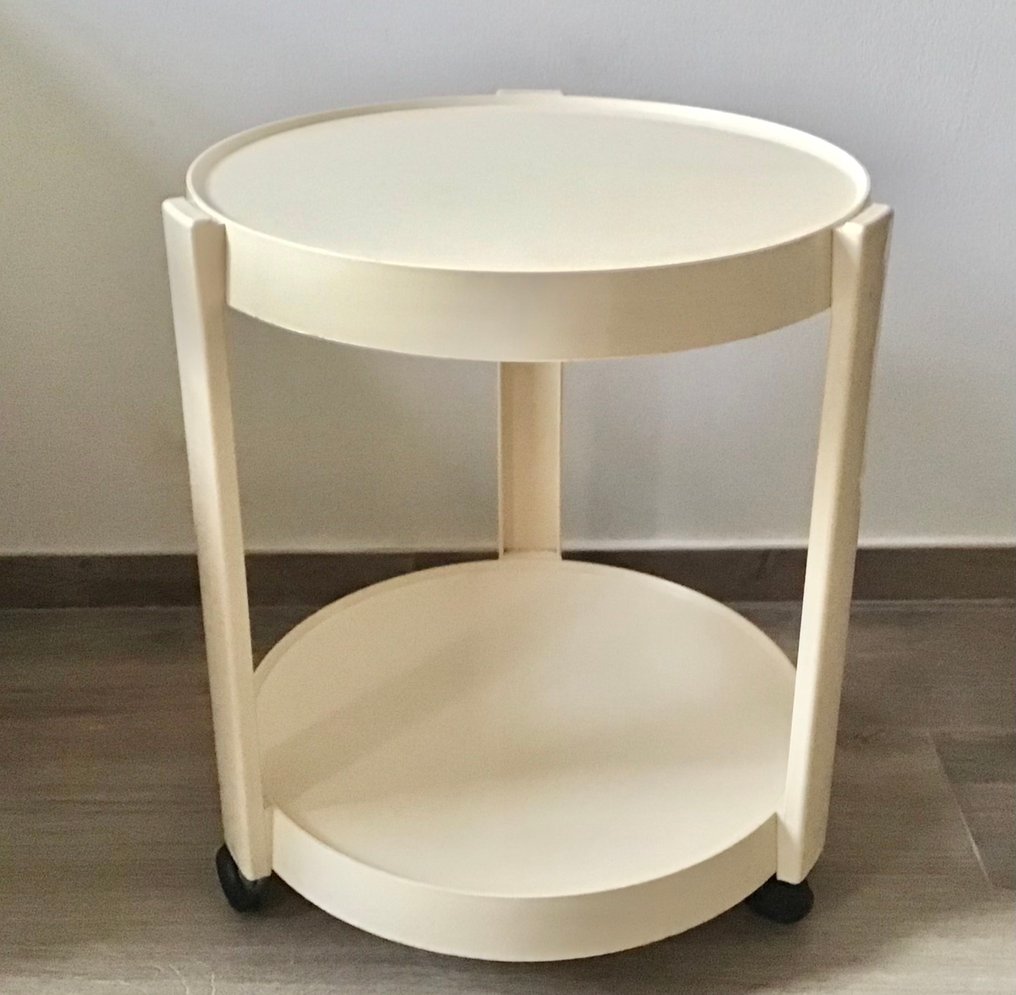 送食品的台车 -  - Jaren 70 硬塑料三轮手推车 #4.3