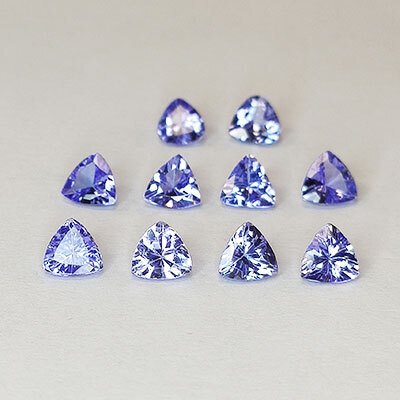 10 pcs  Blå, Violet Tanzanit  - 2.45 ct - Antwerp Laboratory for Gemstone Testing (ALGT) #2.1