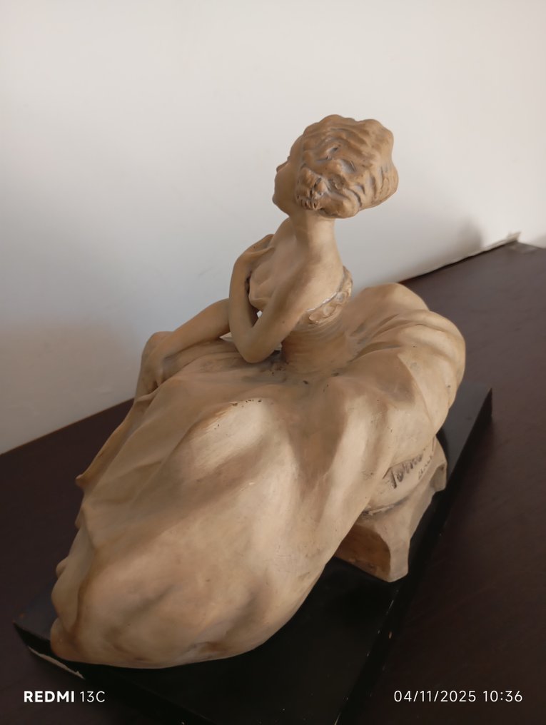 Bruno Tornati - Γλυπτό, Dama - 22 cm - Terracotta - 1940 #4.3