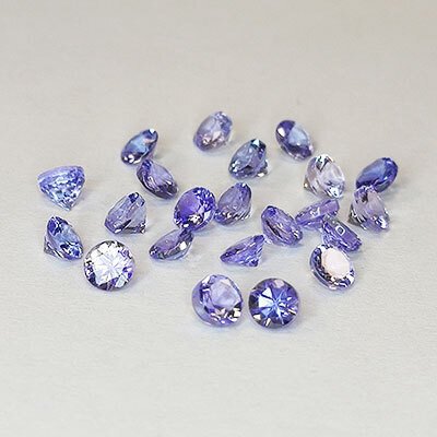 22 pcs  Μπλε, Βιολετί Τανζανίτης  - 3.06 ct - Antwerp Laboratory for Gemstone Testing (ALGT) #2.1
