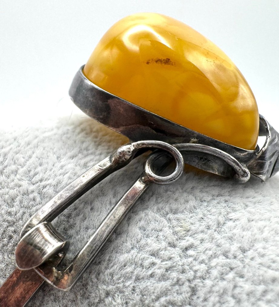 No reserve price - Bracelet Silver Amber #2.1